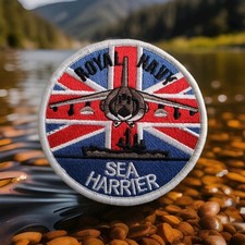 Listing image for British Aerospace Sea Harrier FRS1 Embroidered Patch Royal Navy RNAS NAS UK