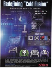 Listing image for 2004 Nyko Air Flo Wireless Game Controllers Cold Fusion Retro Print Ad/Poster