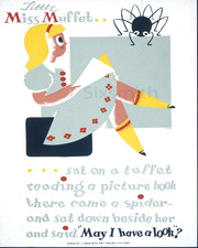 Listing image for Little Miss Muffet Vintage High Res 8x10 Fine Art Giclee