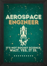 Listing image for Aerospace Science Engineer Framed Wall Art Poster Print Picture