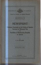 Listing image for MEMORABILIA , SCIENCE , NEWSPRINT EXPERIMENTS , AUSTRALIA 1927 , L R BENJAMIN