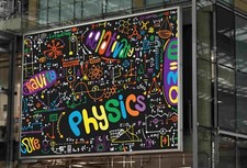 Listing image for PHYSICS CHEMISTRY MATHS SCIENCE POSTER PHYSICS SCHOOL WALL ART FORMULAS -A3 A4